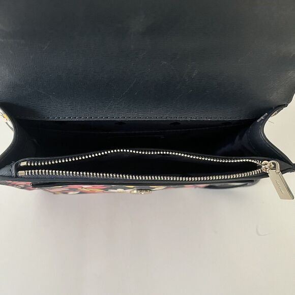 Kate Spade New York Crossbody Small Blue Floral Chain Remi Road Trip - Picture 7 of 8